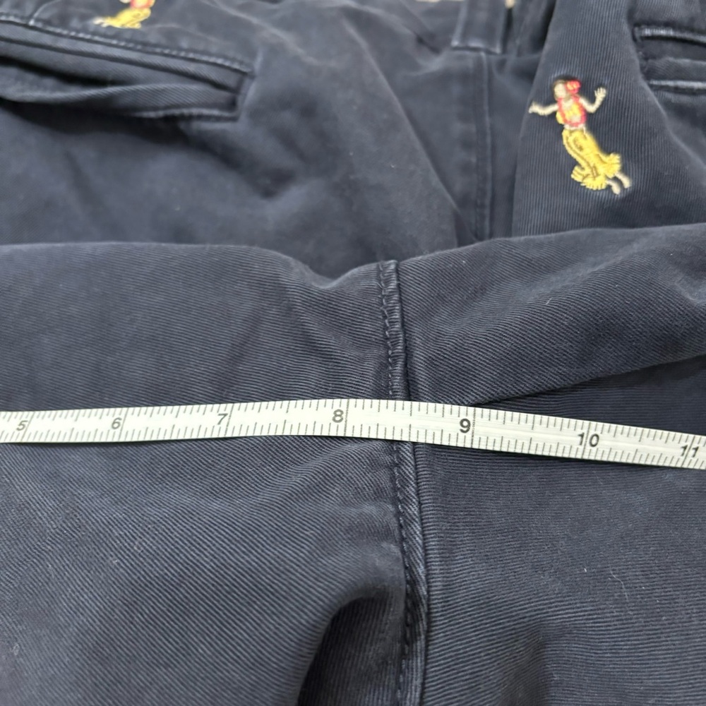 Vintage J.‎ Crew Chino Shorts Embroidered Hula Girls Navy Blue Men’s 38 - Picture 5 of 6
